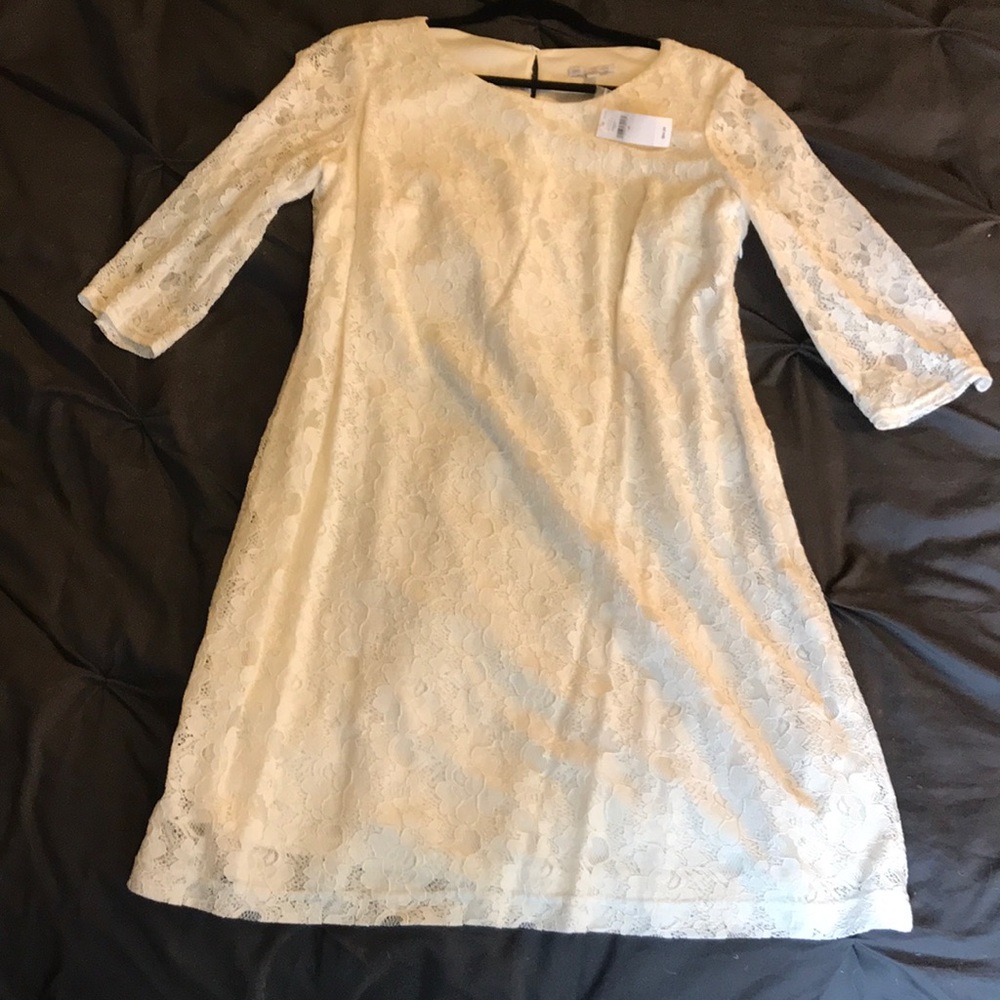 Brand New Ivory Lace Dress 3/4 Sleeve
